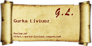 Gurka Líviusz névjegykártya